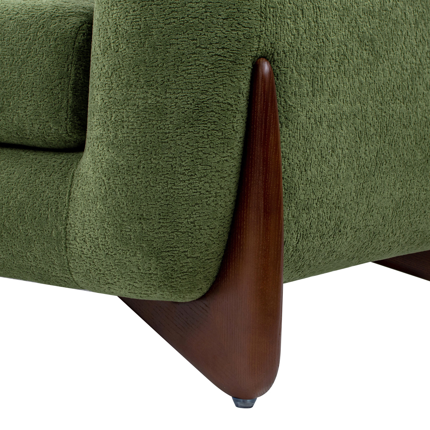 Alpine 90.5" Moss Green Fleeced Teddy Sofa