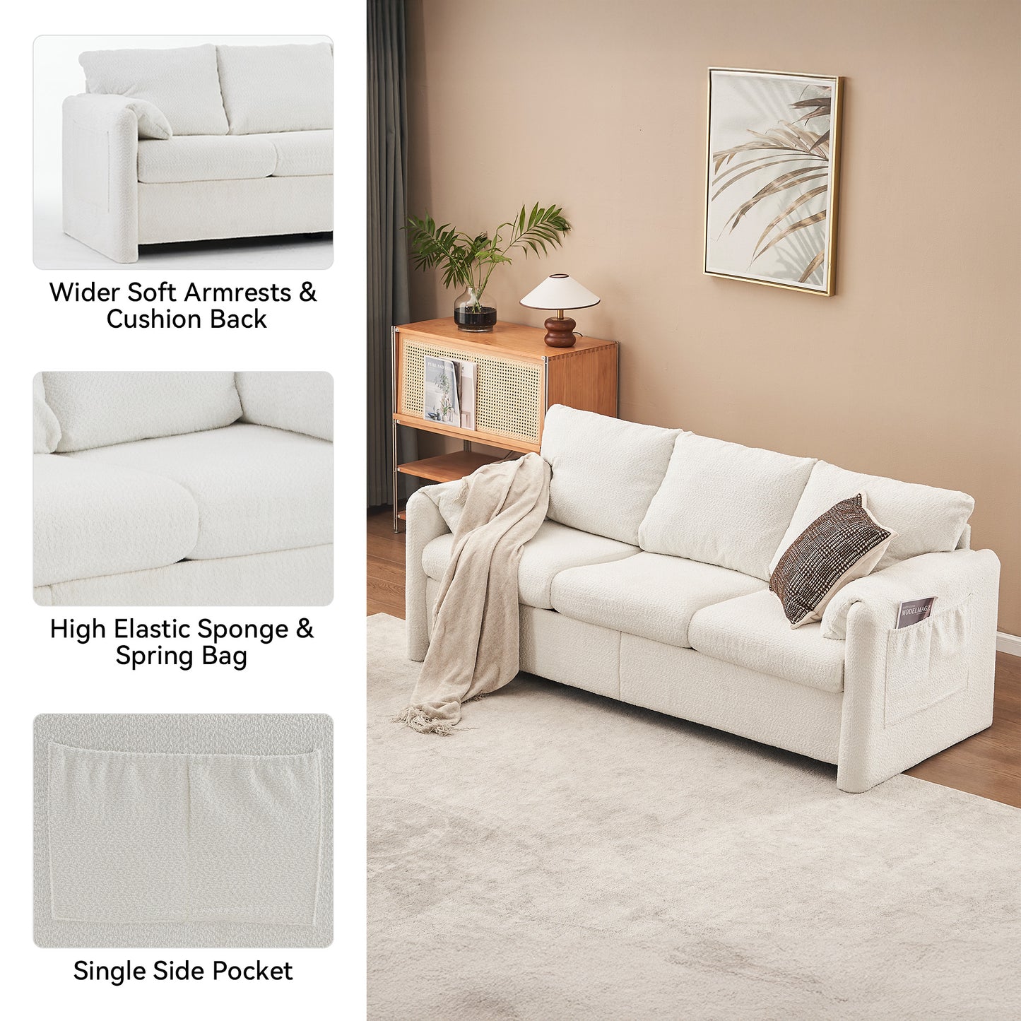 Modern Chenille Swivel Chair