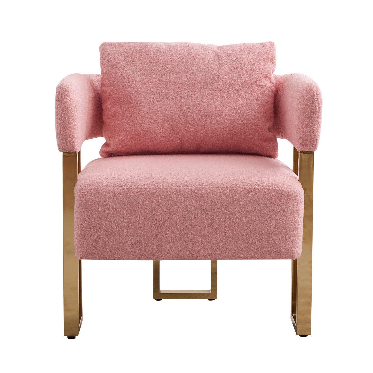 Bouclé Accent Chair, Pink
