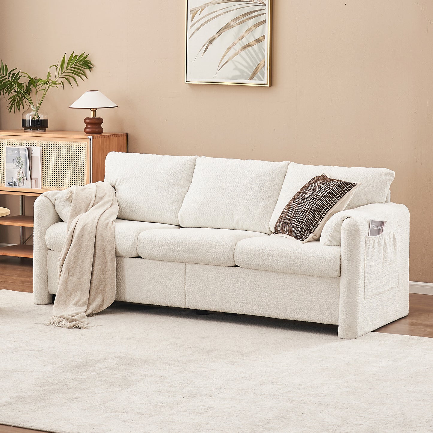 Modern Chenille Swivel Chair