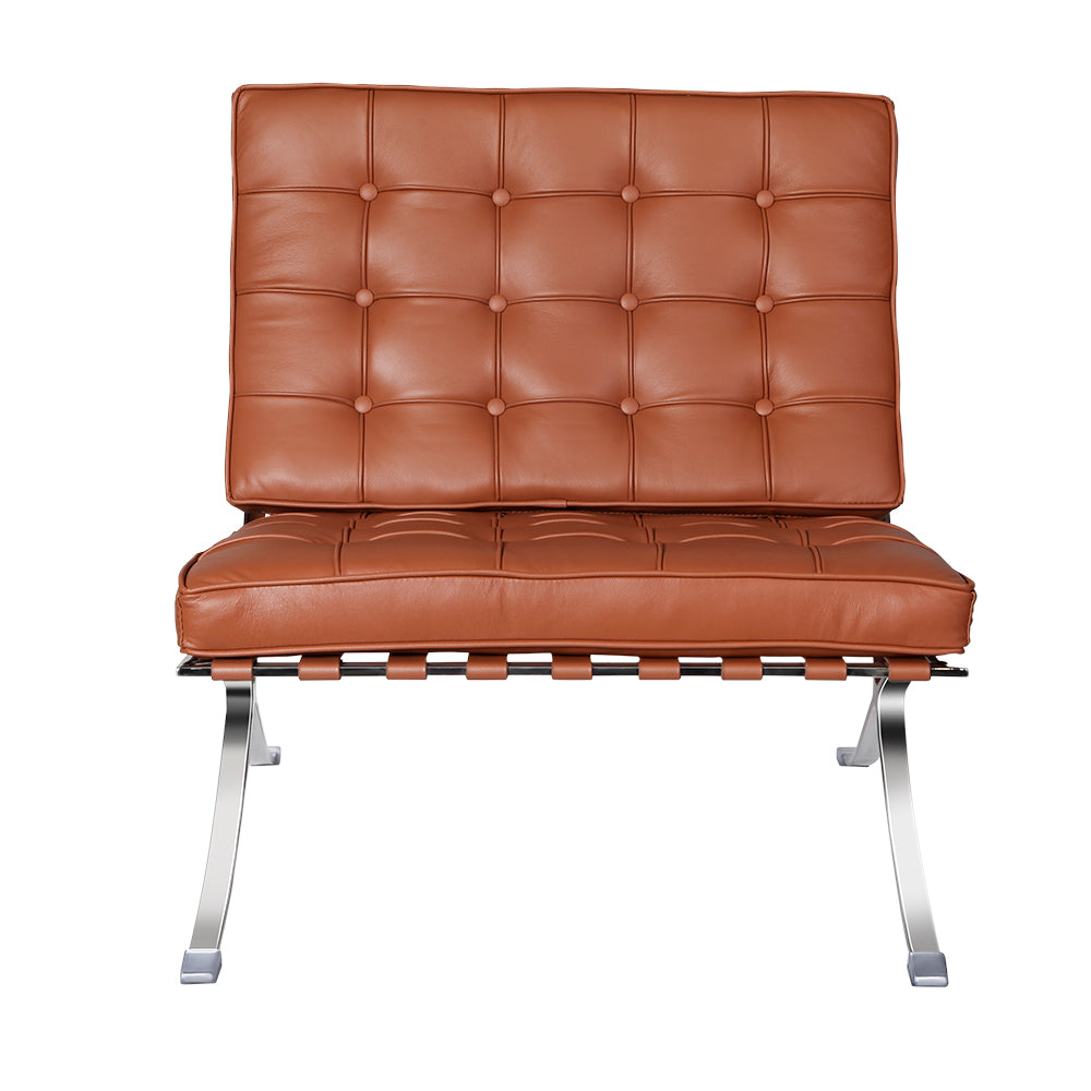 Mid-Century Foldable Lounge Chair, Brown