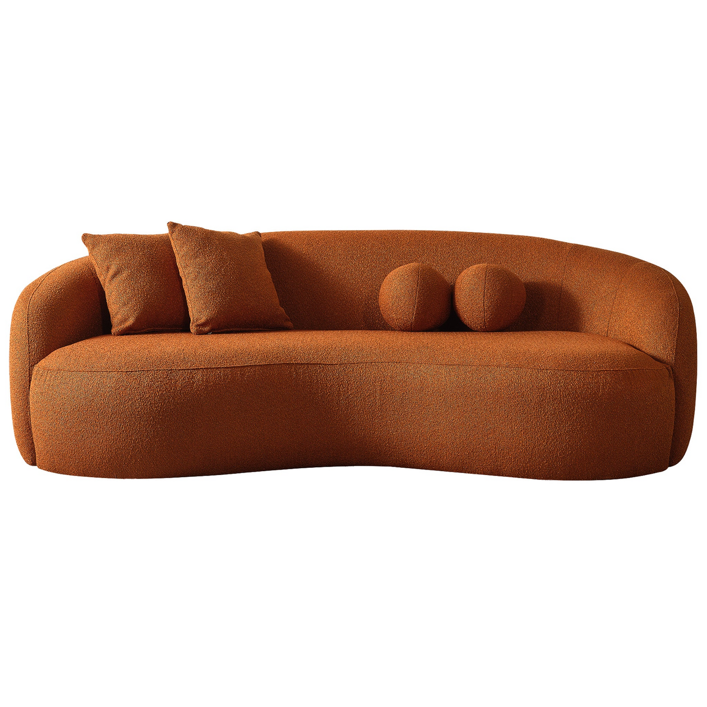 Curved Boucle Sofa
