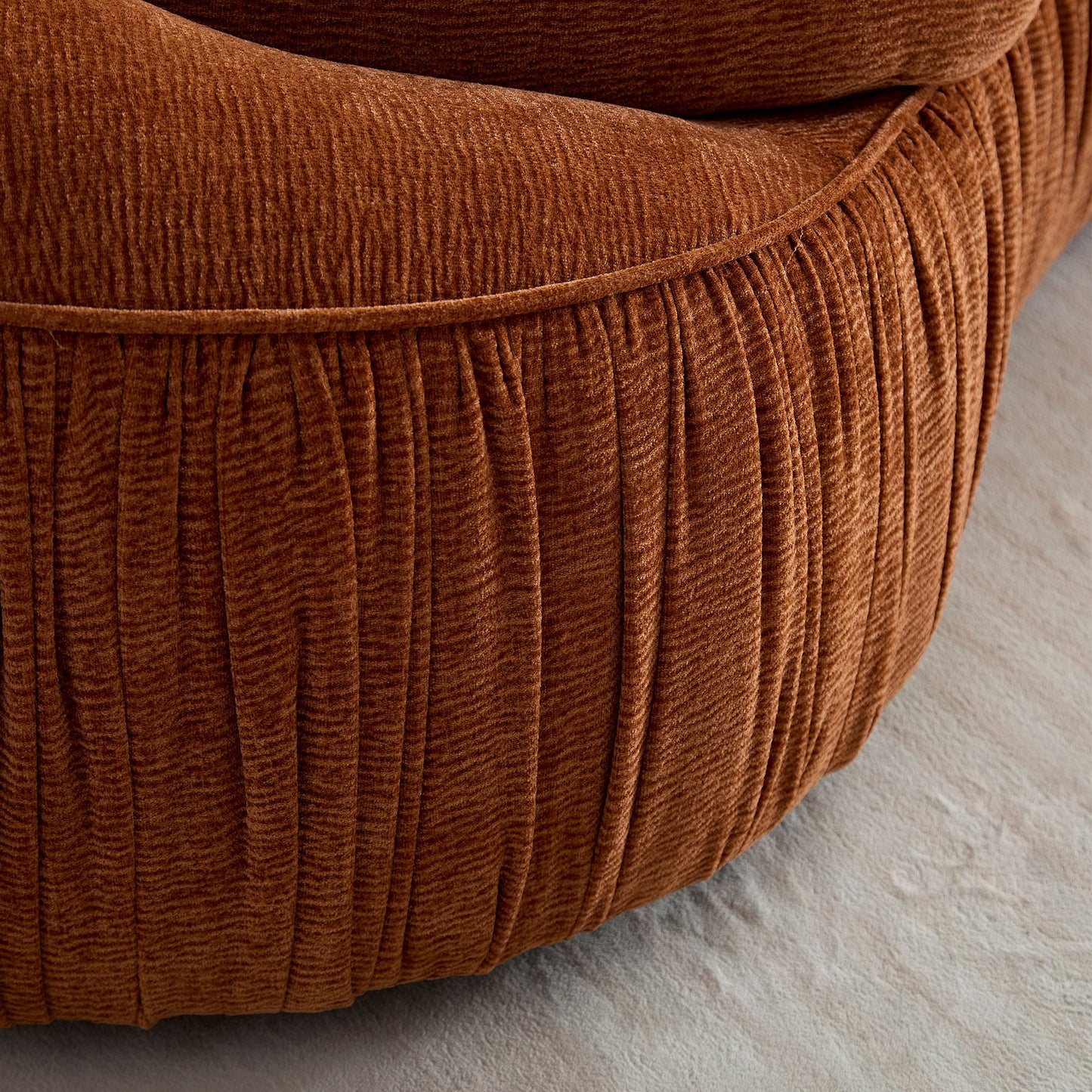 92.13 Inch Upholstered Fabric 4-Seat Sofa, Orange