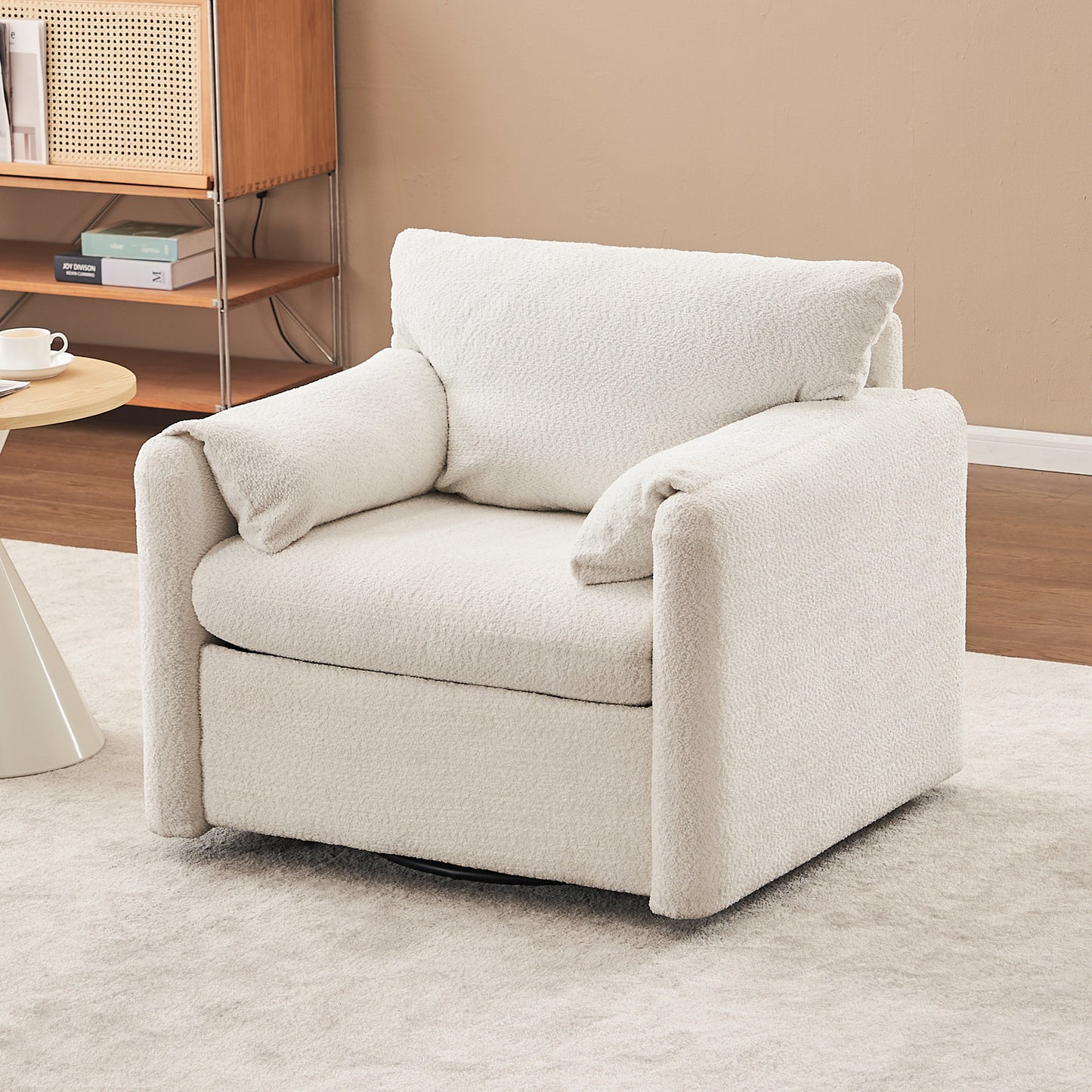 Modern Chenille Swivel Chair