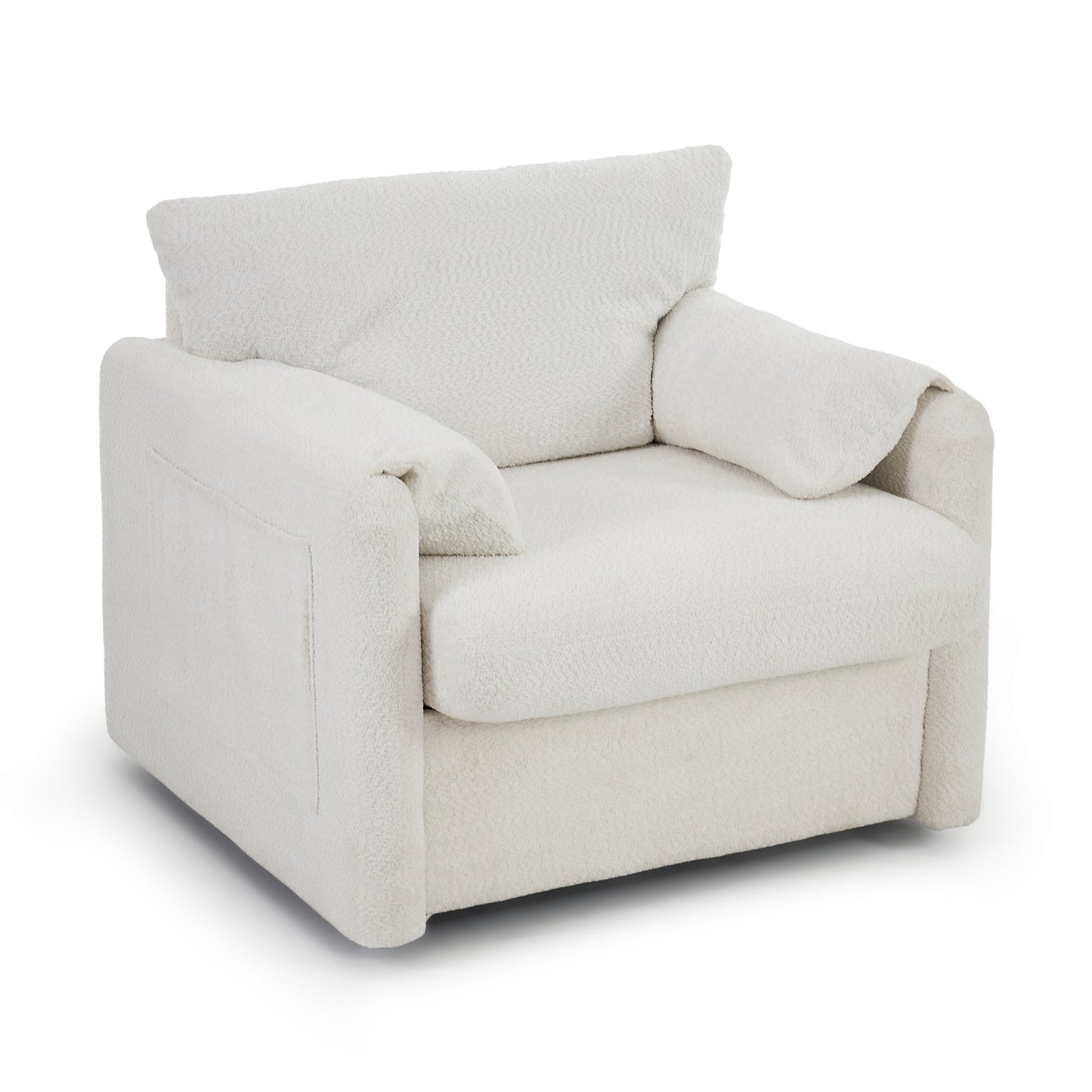 Modern Chenille Swivel Chair