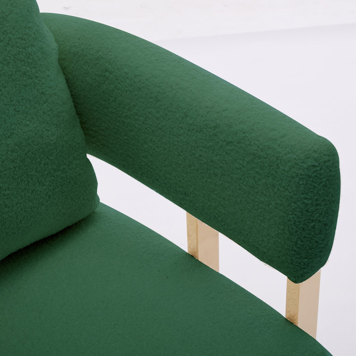 Bouclé Accent Chair, Green