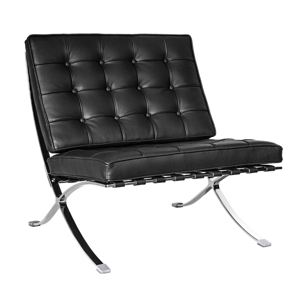 Mid-Century Foldable Lounge Chair, Black