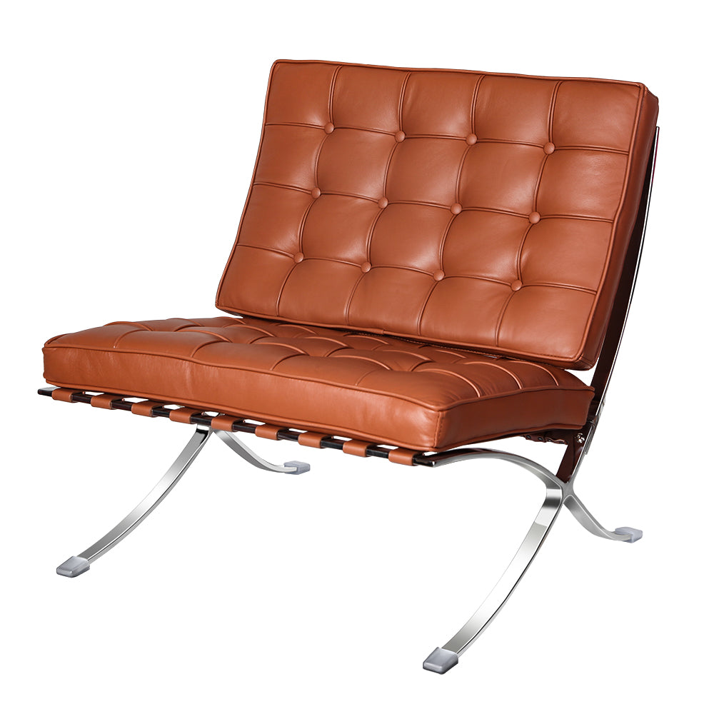 Mid-Century Foldable Lounge Chair, Brown