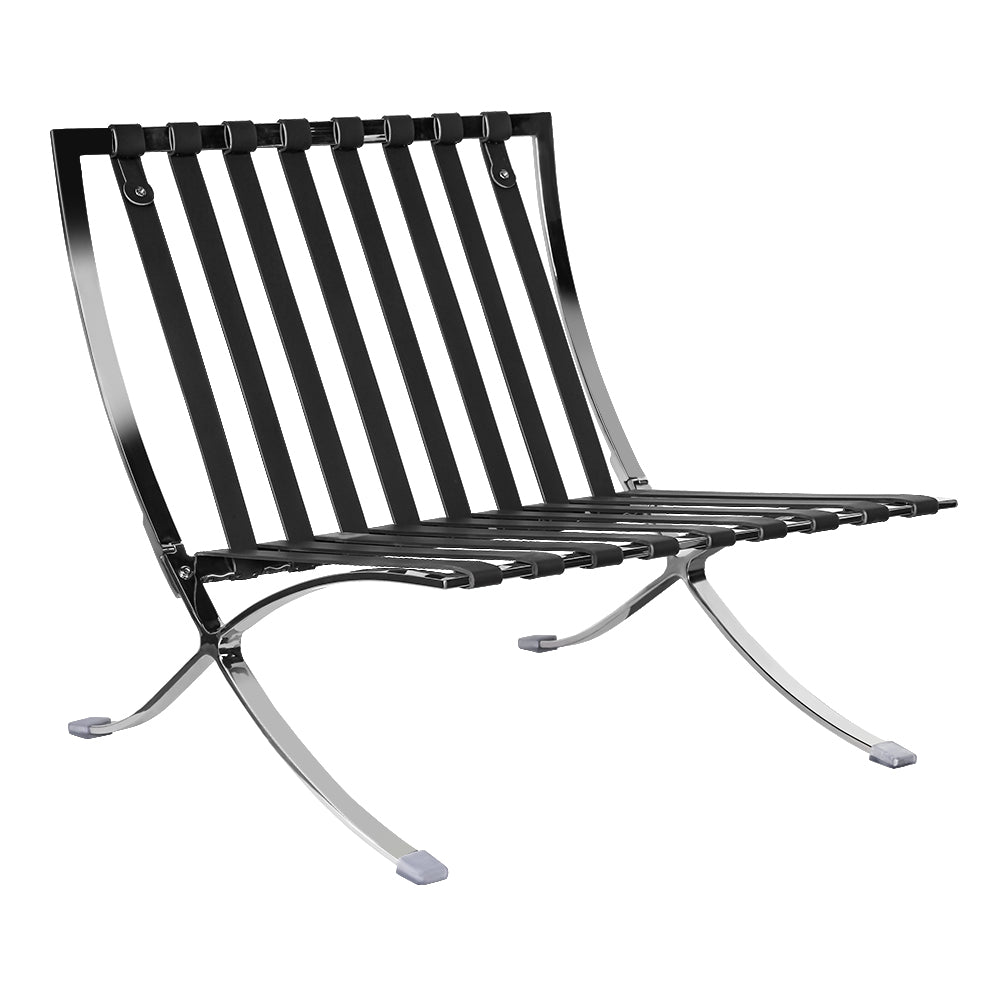 Mid-Century Foldable Lounge Chair, Black