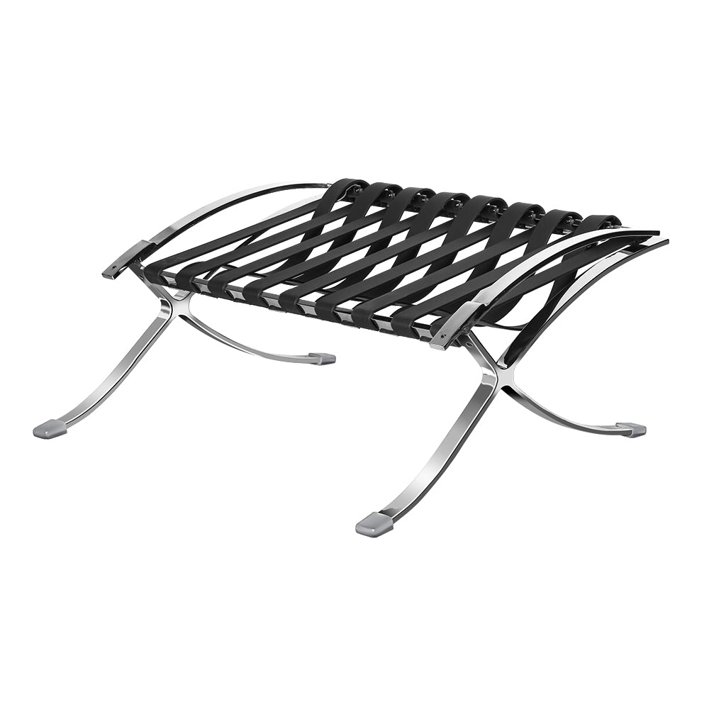 Mid-Century Foldable Lounge Chair, Black