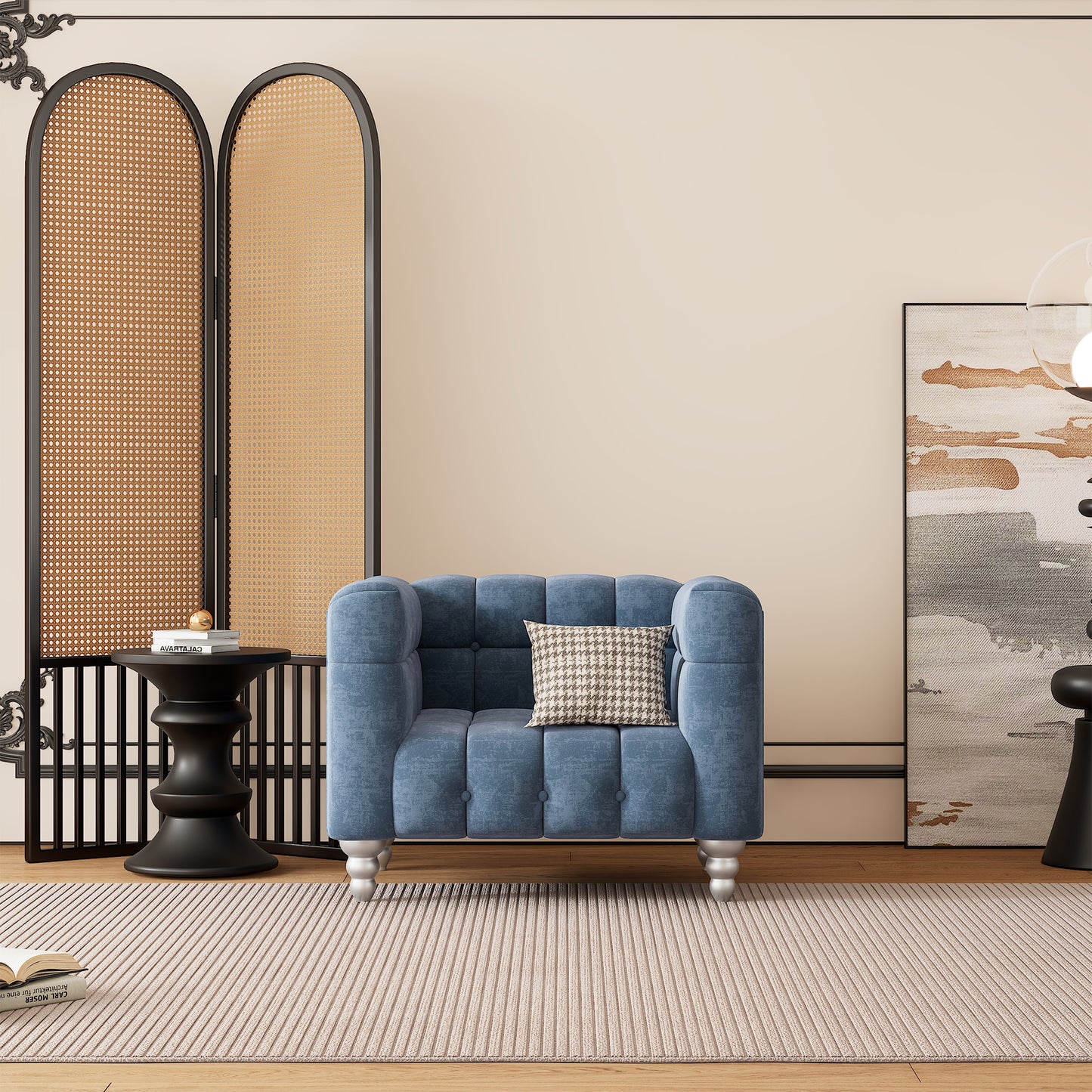 Single Seat Dutch Fluff Upholstered Sofa