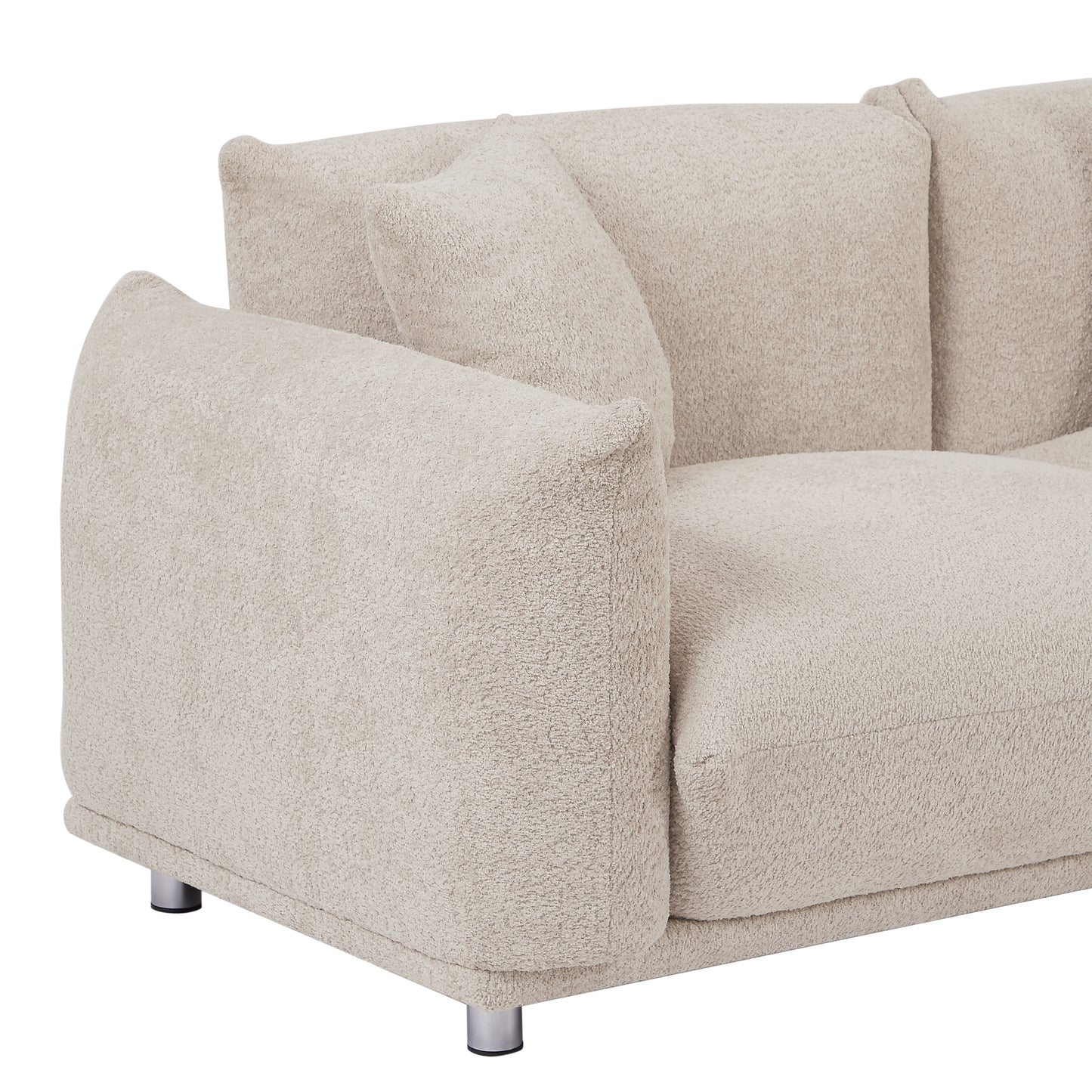 Camel Lambswool Sherpa 4 Seater Sofa