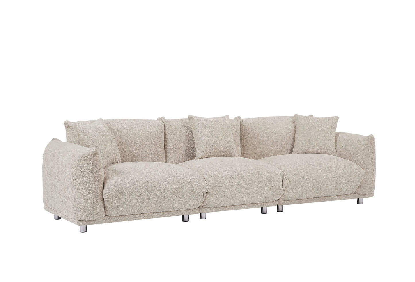 Camel Lambswool Sherpa 4 Seater Sofa