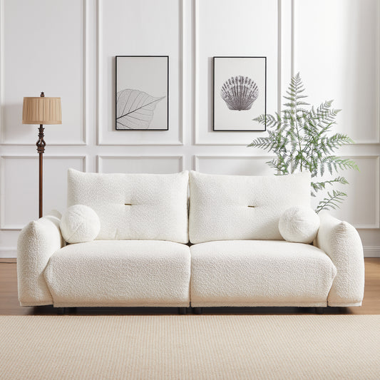 90" Wool 2-Seater Cushion Sofa