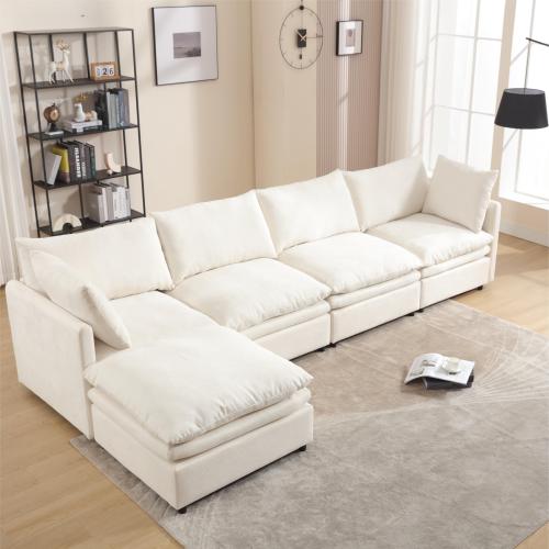 Versatile U-Shaped Modular Sofa