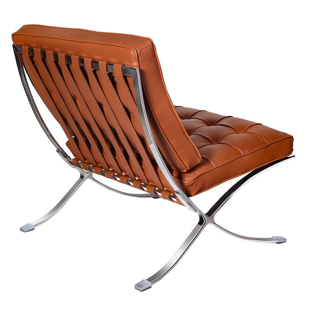Mid-Century Foldable Lounge Chair, Brown