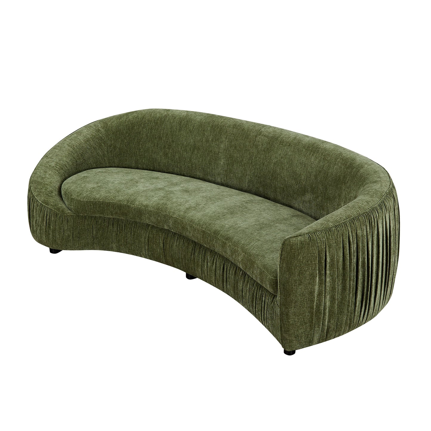 92.13 Inch Upholstered Fabric 4-Seat Sofa, Green