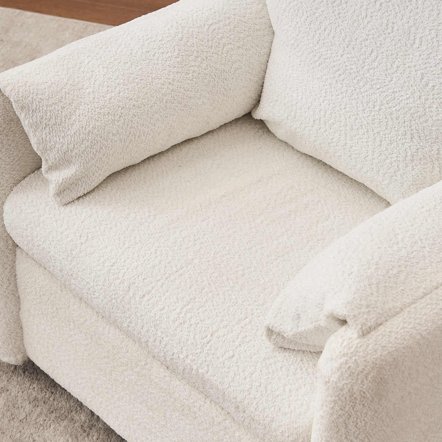 Modern Chenille Swivel Chair