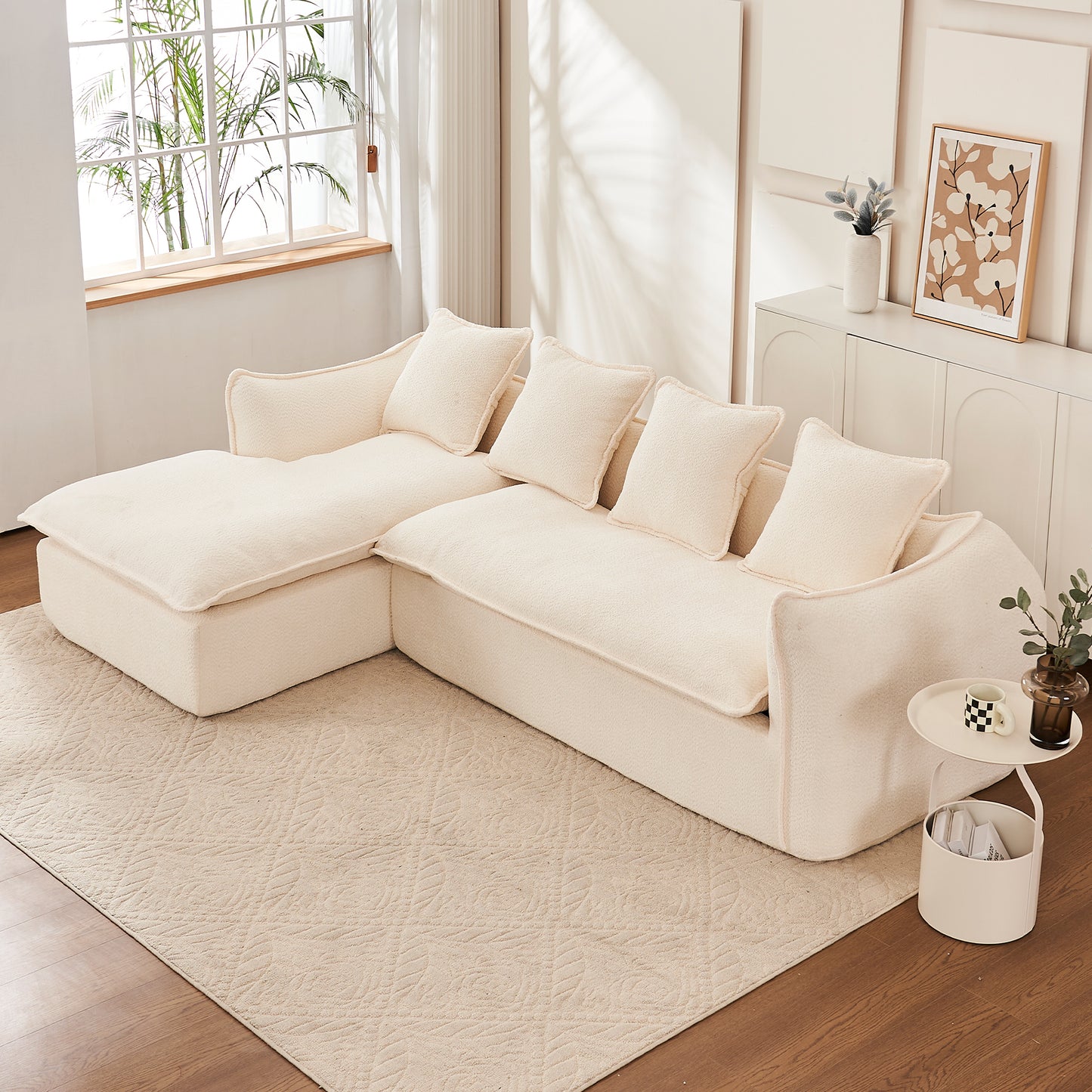Modern L-Shaped Modular Sofa