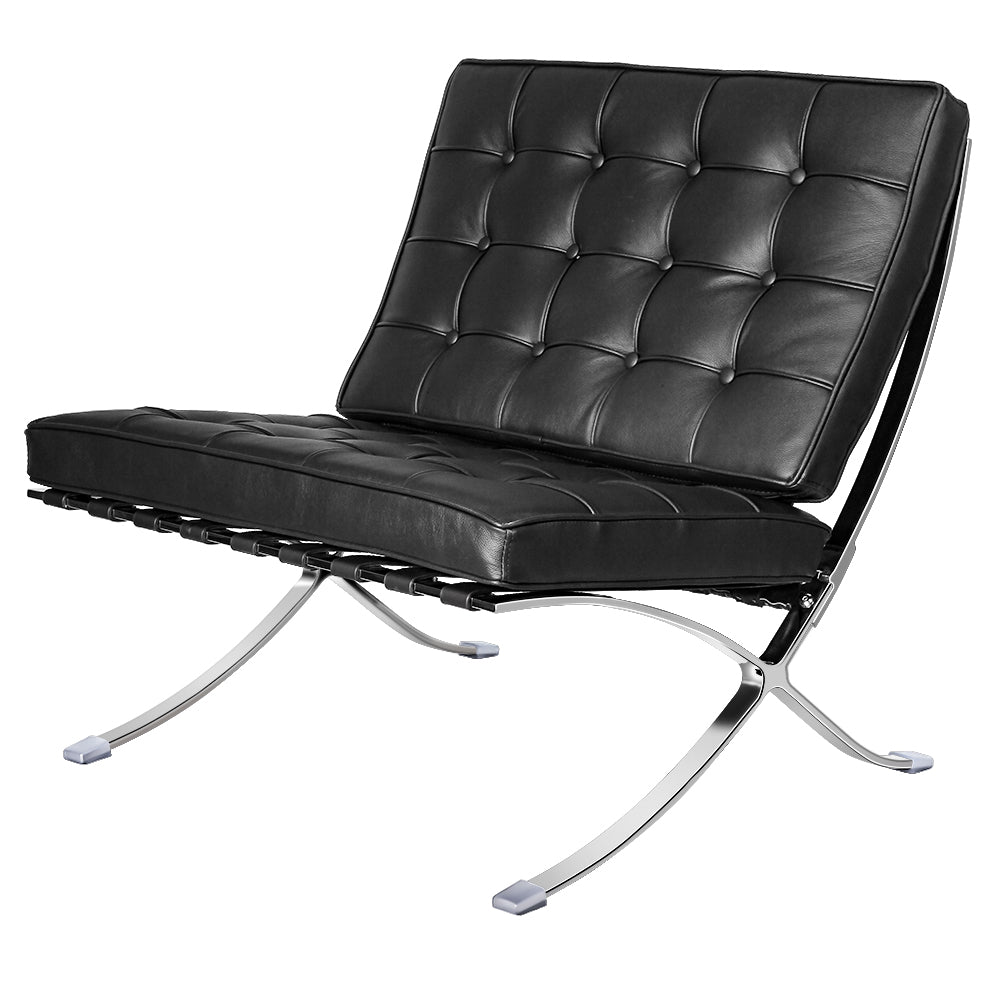 Mid-Century Foldable Lounge Chair, Black