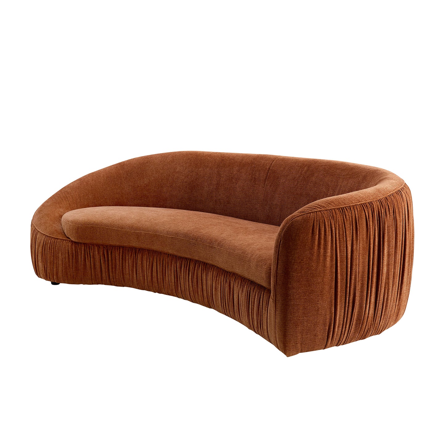 92.13 Inch Upholstered Fabric 4-Seat Sofa, Orange
