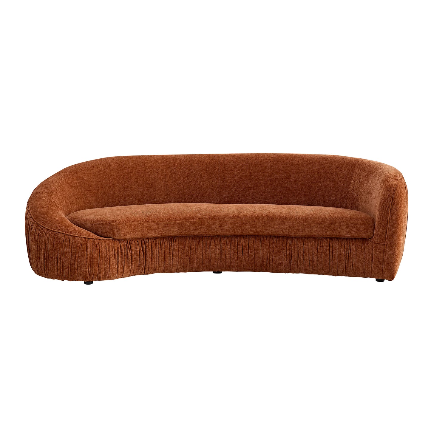 92.13 Inch Upholstered Fabric 4-Seat Sofa, Orange