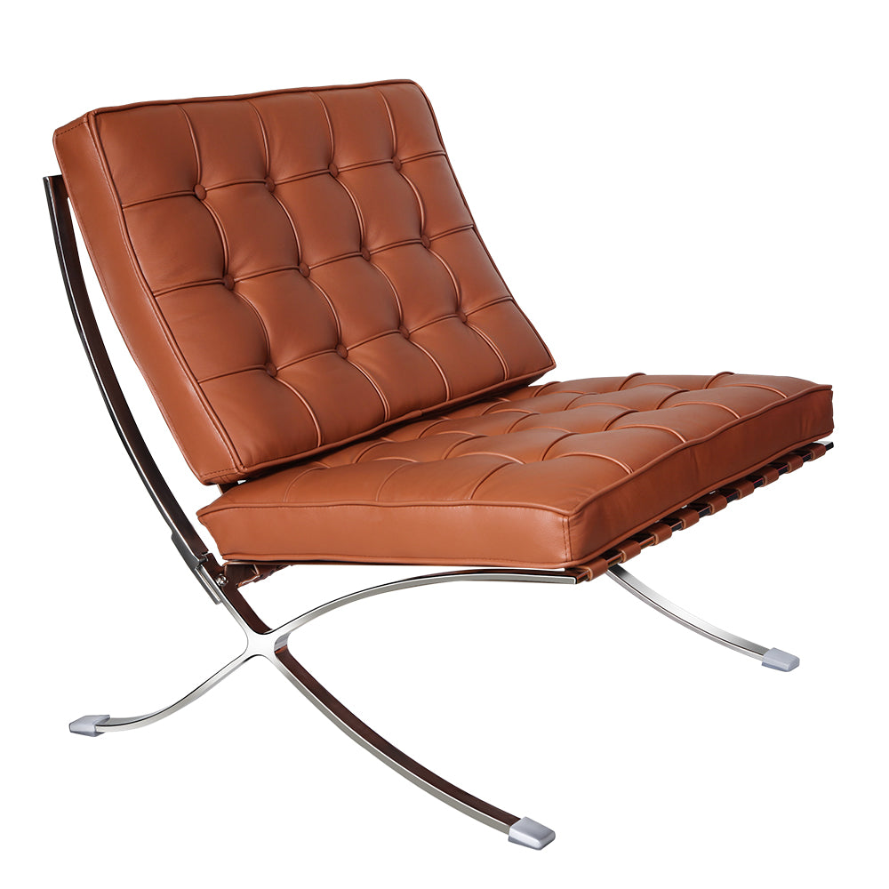 Mid-Century Foldable Lounge Chair, Brown