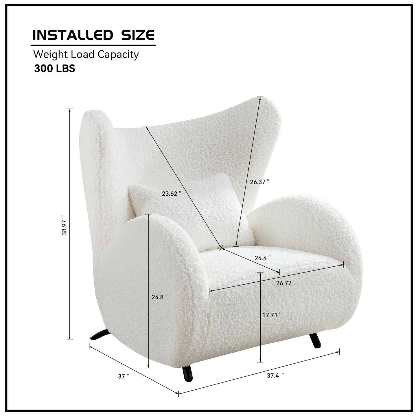 Furry Sherpa Elegant Single Sofa