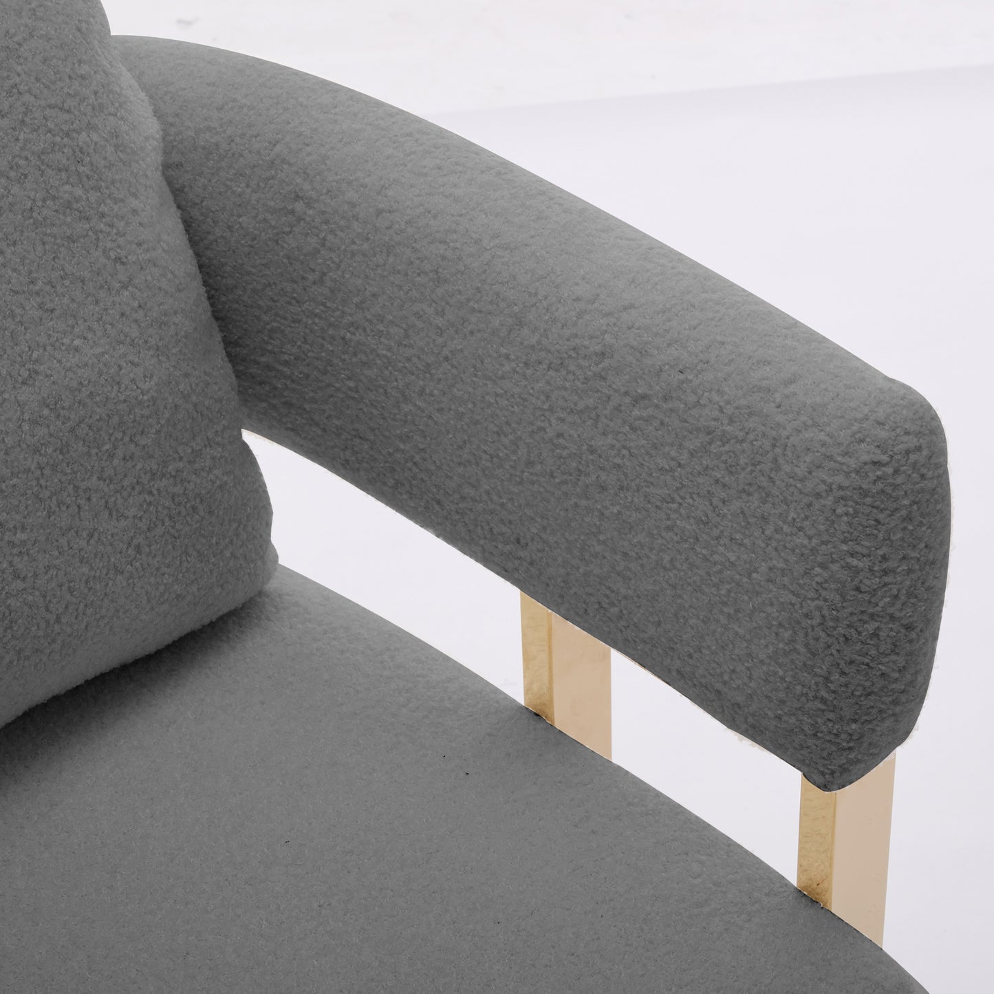 Bouclé Accent Chair, Grey