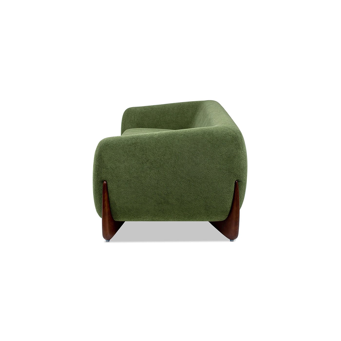 Alpine 90.5" Moss Green Fleeced Teddy Sofa