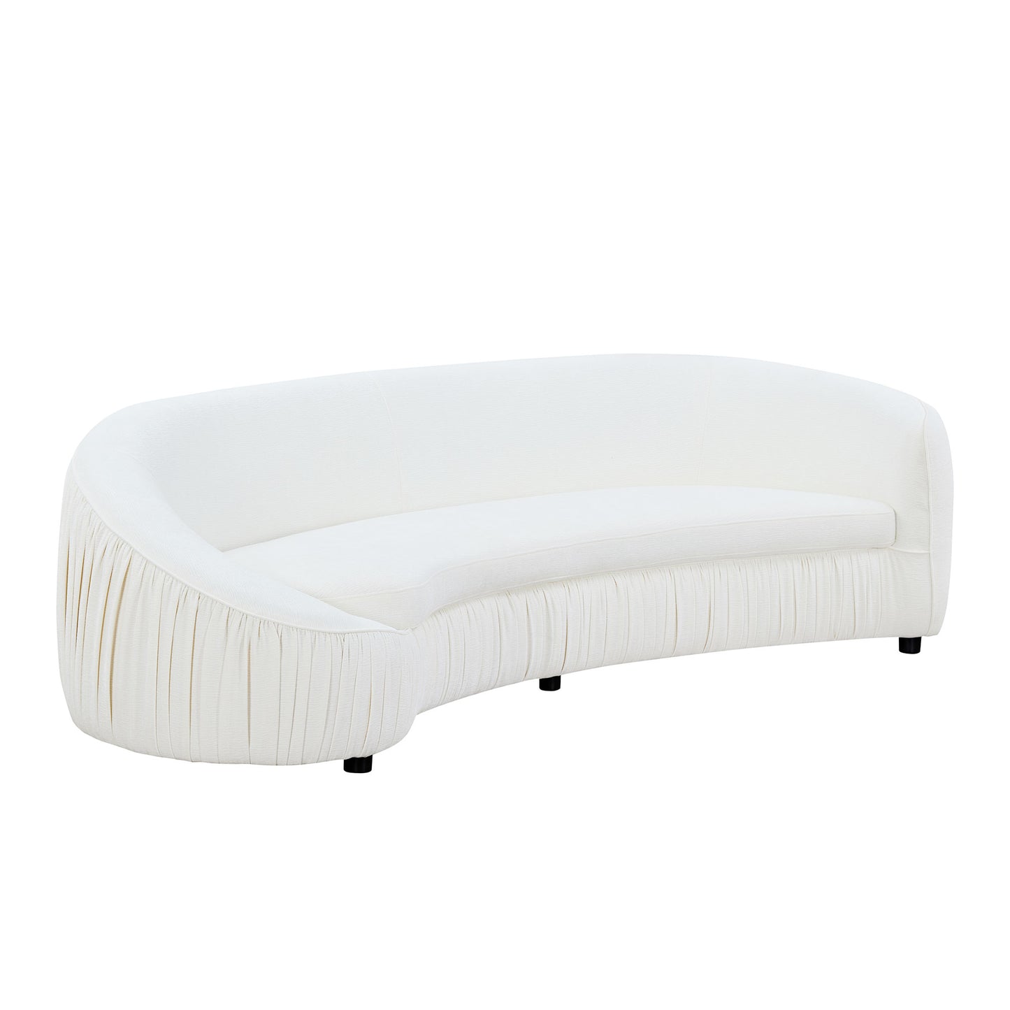 92.13 Inch Upholstered Fabric 4-Seat Sofa, Beige