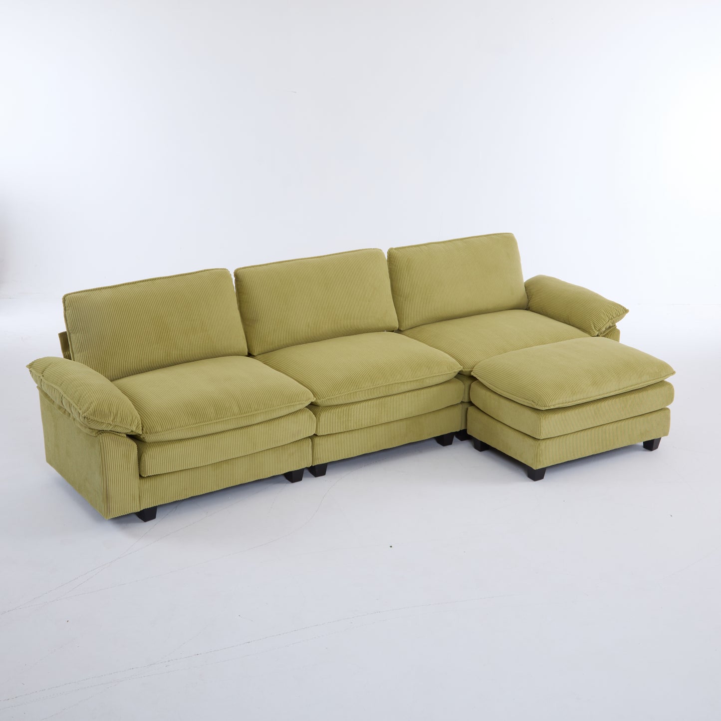 Modular Sectional Sofa with Movable Ottoman