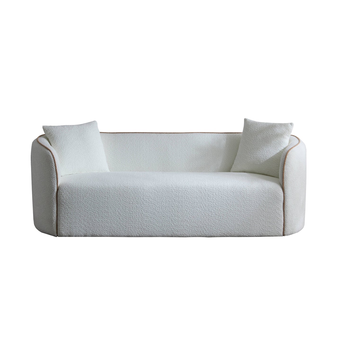 Modern Boucle Curved Sofa