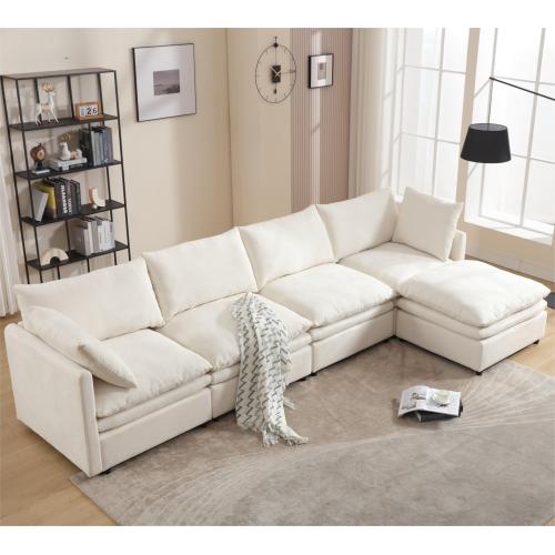 Versatile U-Shaped Modular Sofa