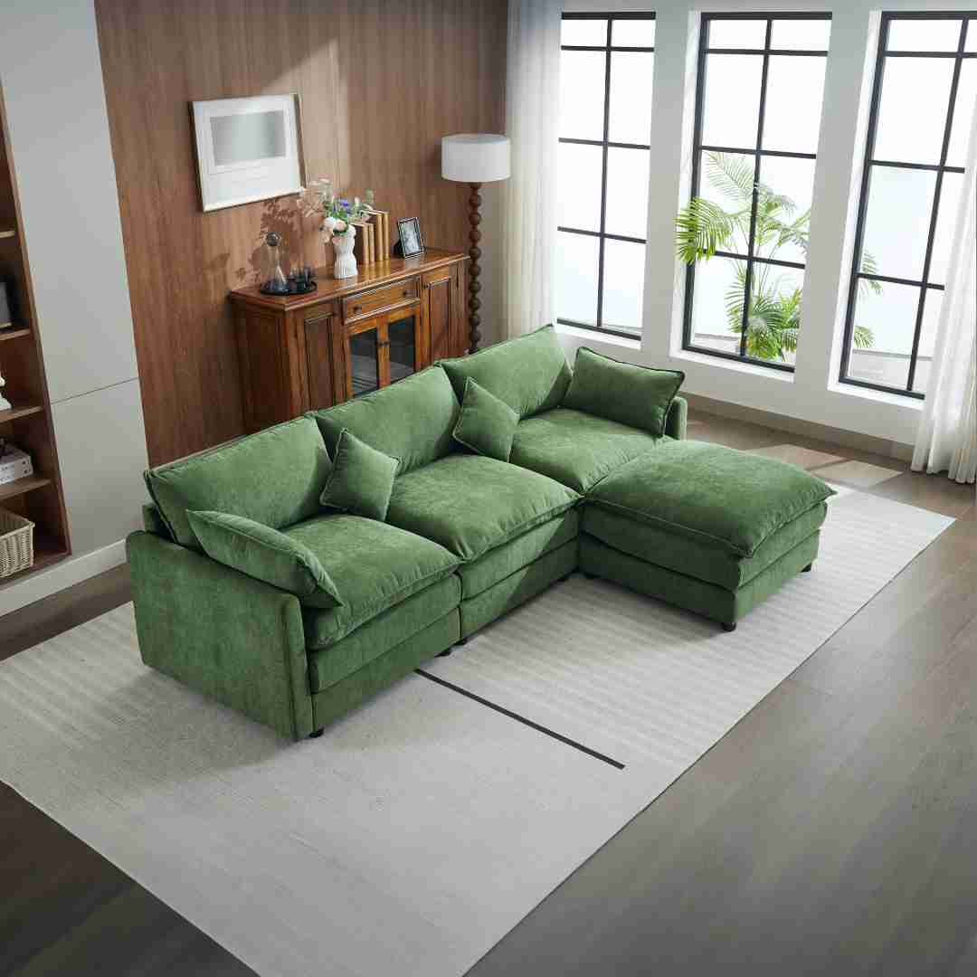 Modern L-Shaped 3-Seater Sofa