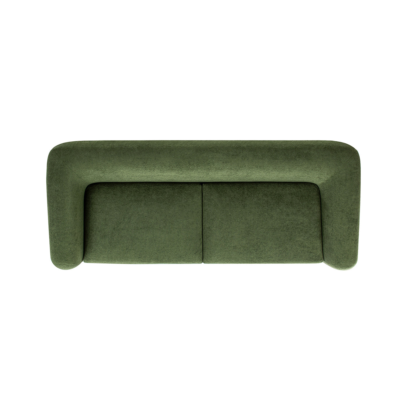 Alpine 90.5" Moss Green Fleeced Teddy Sofa