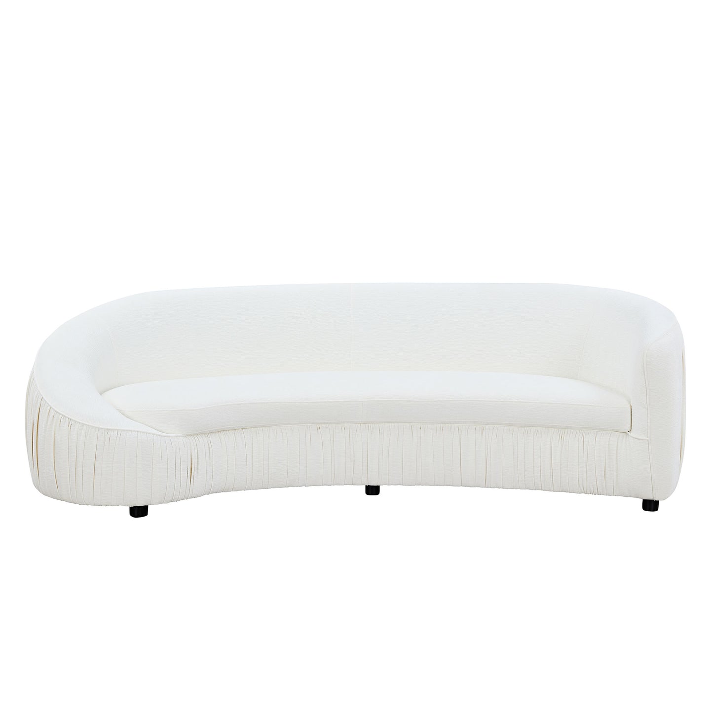 92.13 Inch Upholstered Fabric 4-Seat Sofa, Beige