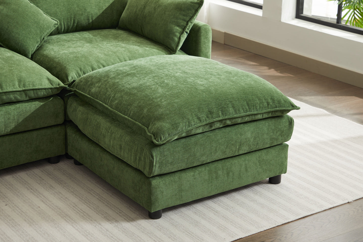 Modern L-Shaped 3-Seater Sofa