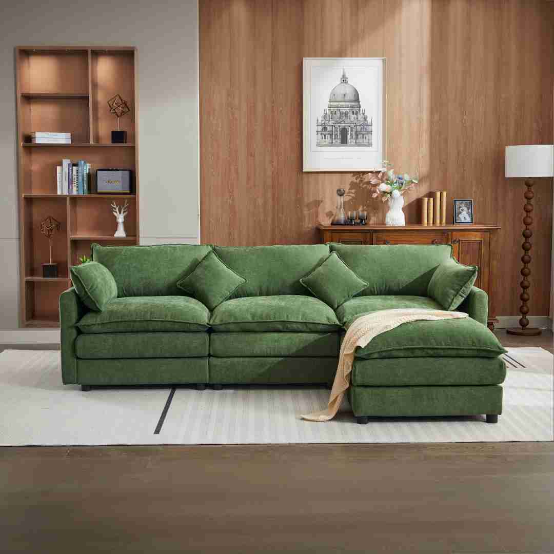 Modern L-Shaped 3-Seater Sofa