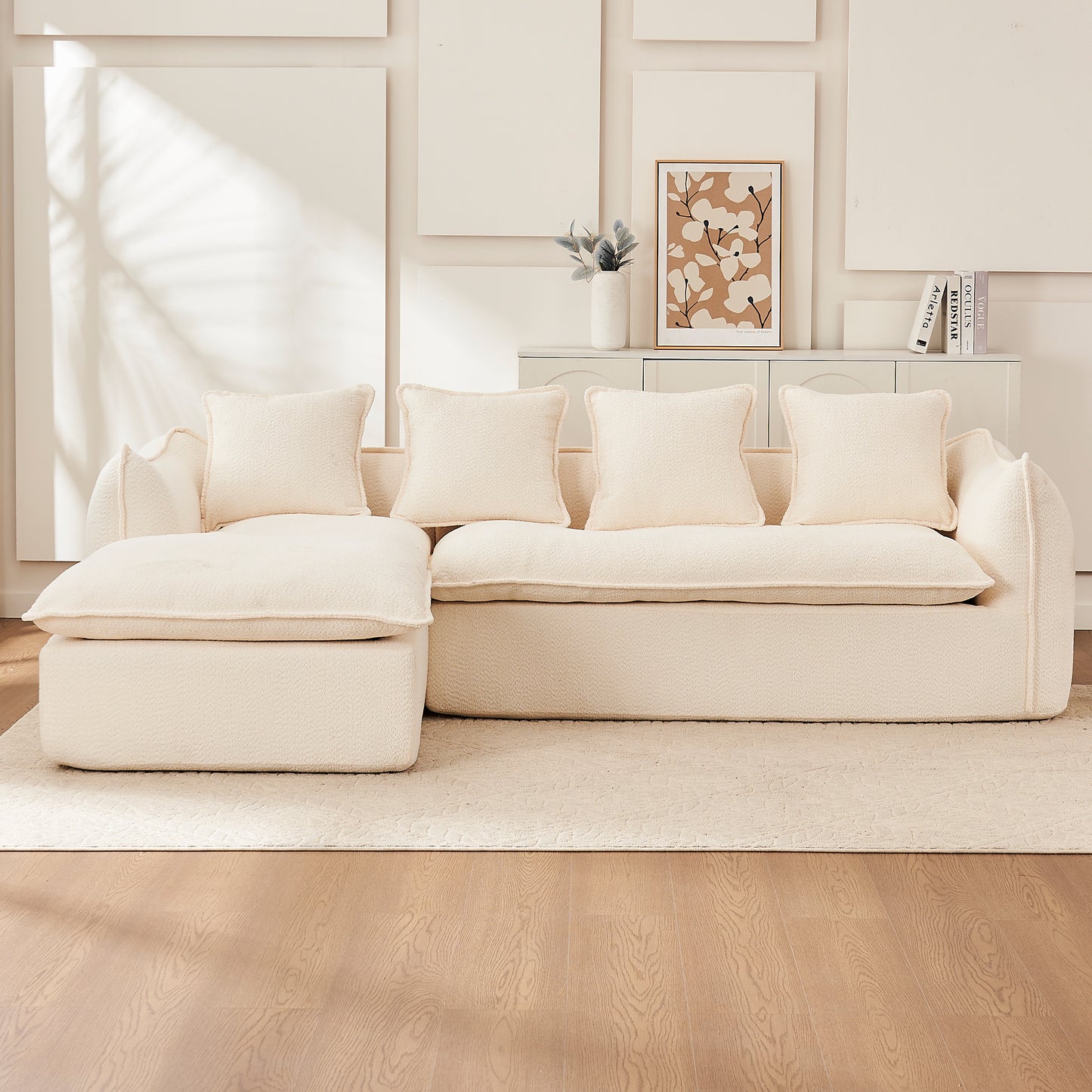 Modern L-Shaped Modular Sofa