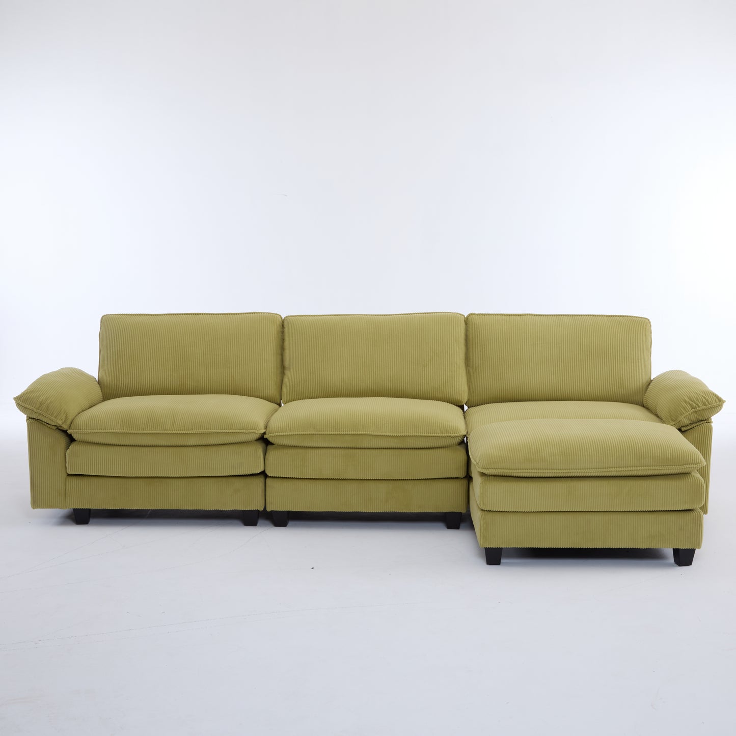 Modular Sectional Sofa with Movable Ottoman