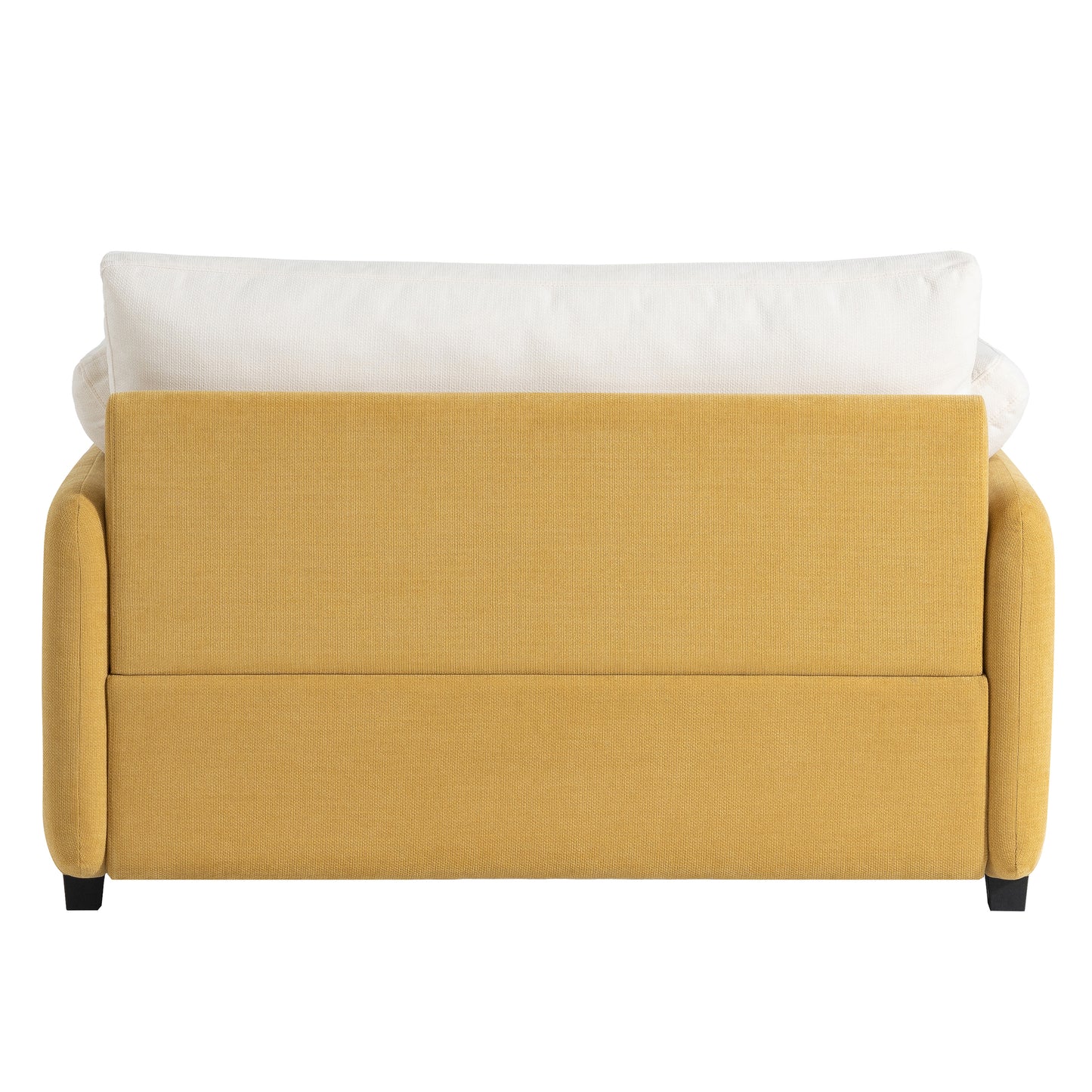 Oversized Chenille Single Sofa Chair, Yellow