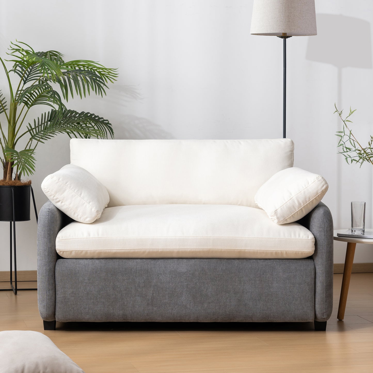 Oversized Chenille Single Sofa Chair, Grey