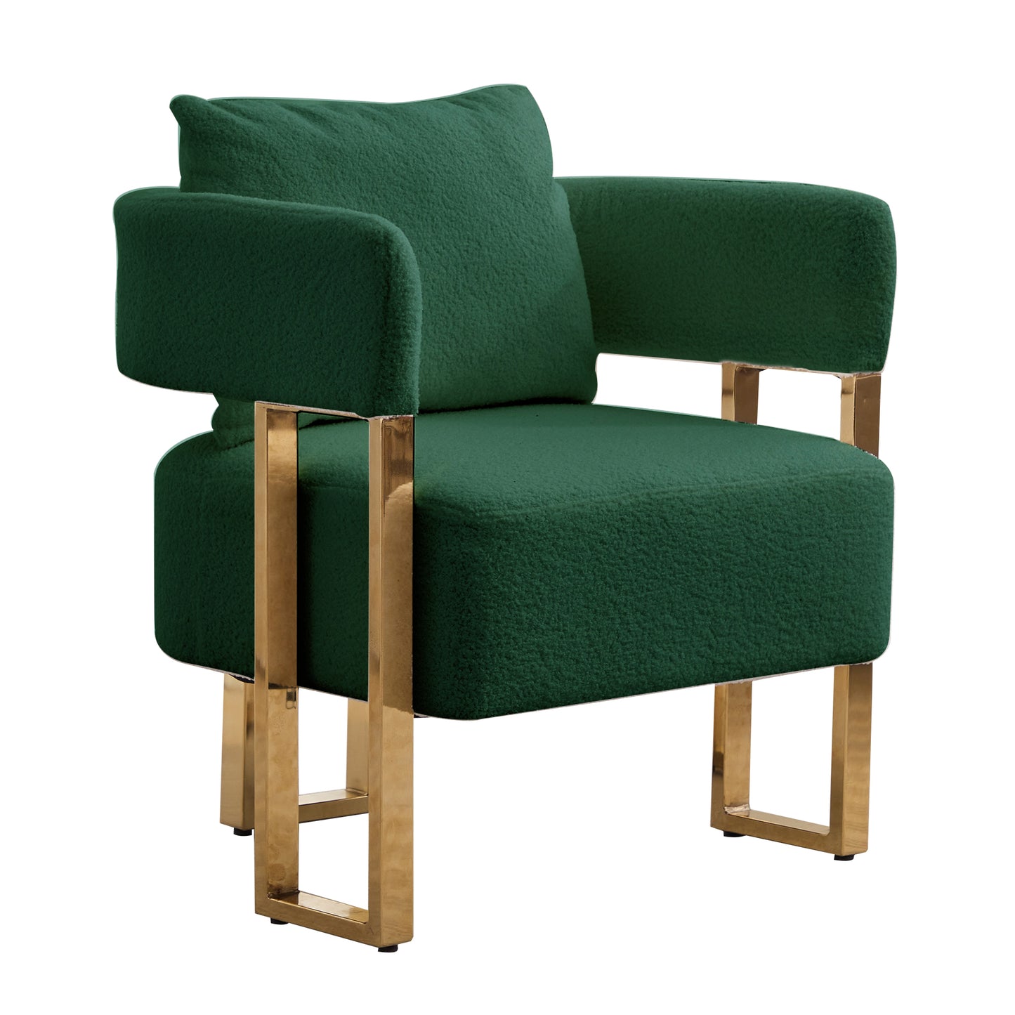 Bouclé Accent Chair, Green