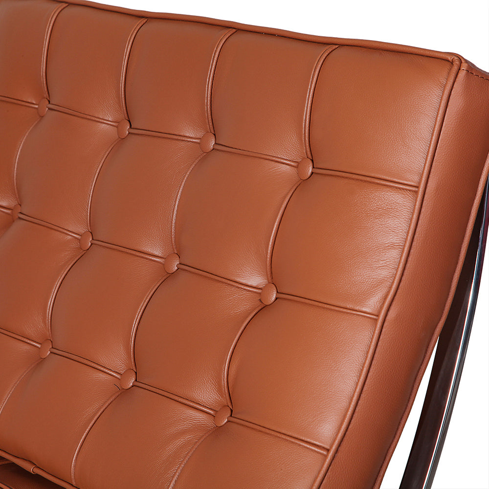 Mid-Century Foldable Lounge Chair, Brown