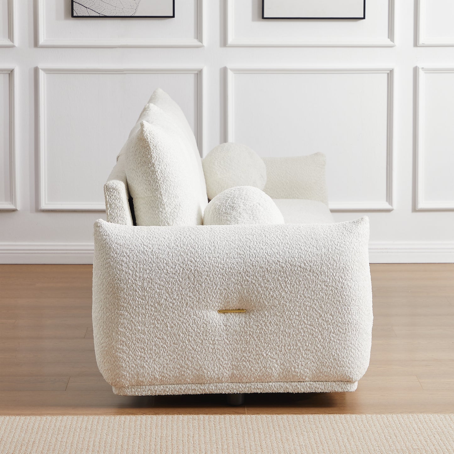 90" Wool 2-Seater Cushion Sofa