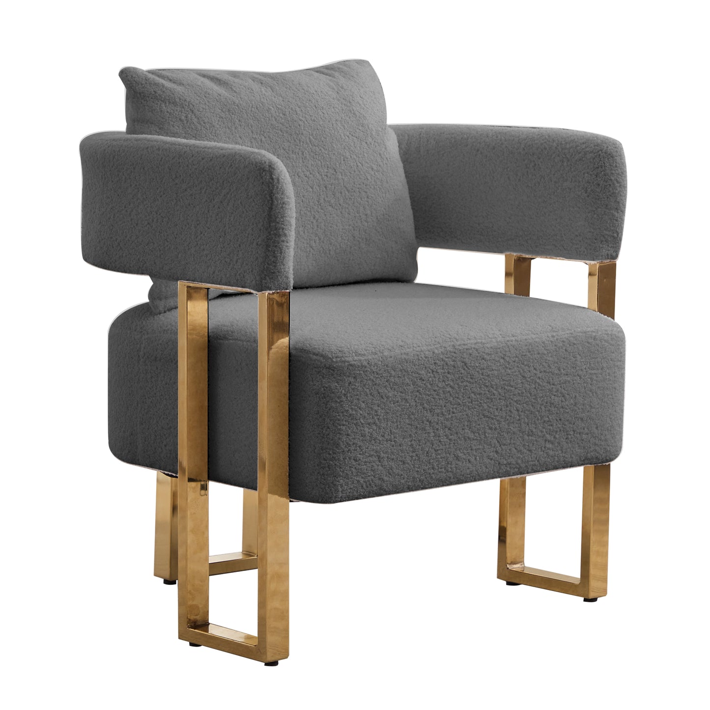 Bouclé Accent Chair, Grey