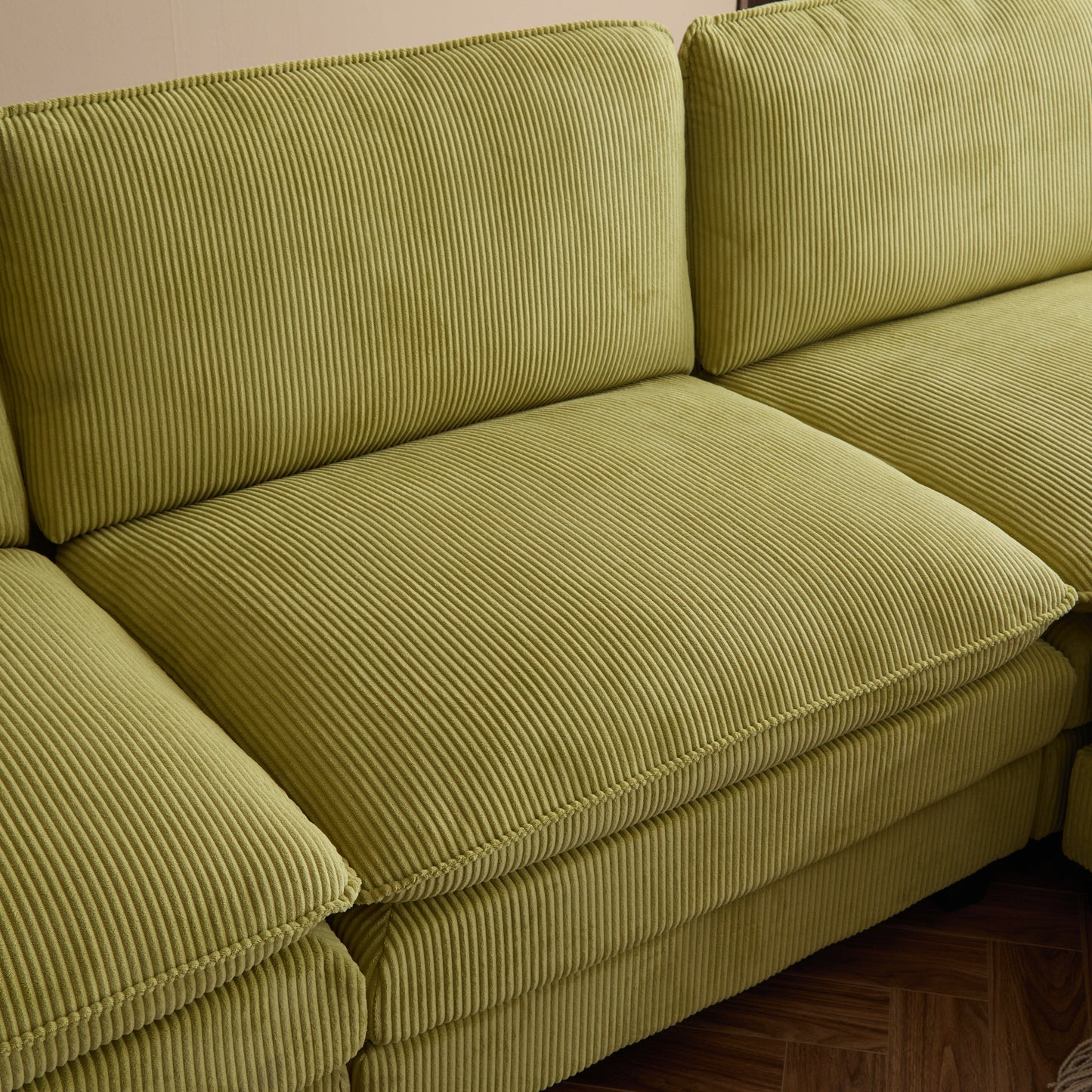 Modular Sectional Sofa with Movable Ottoman