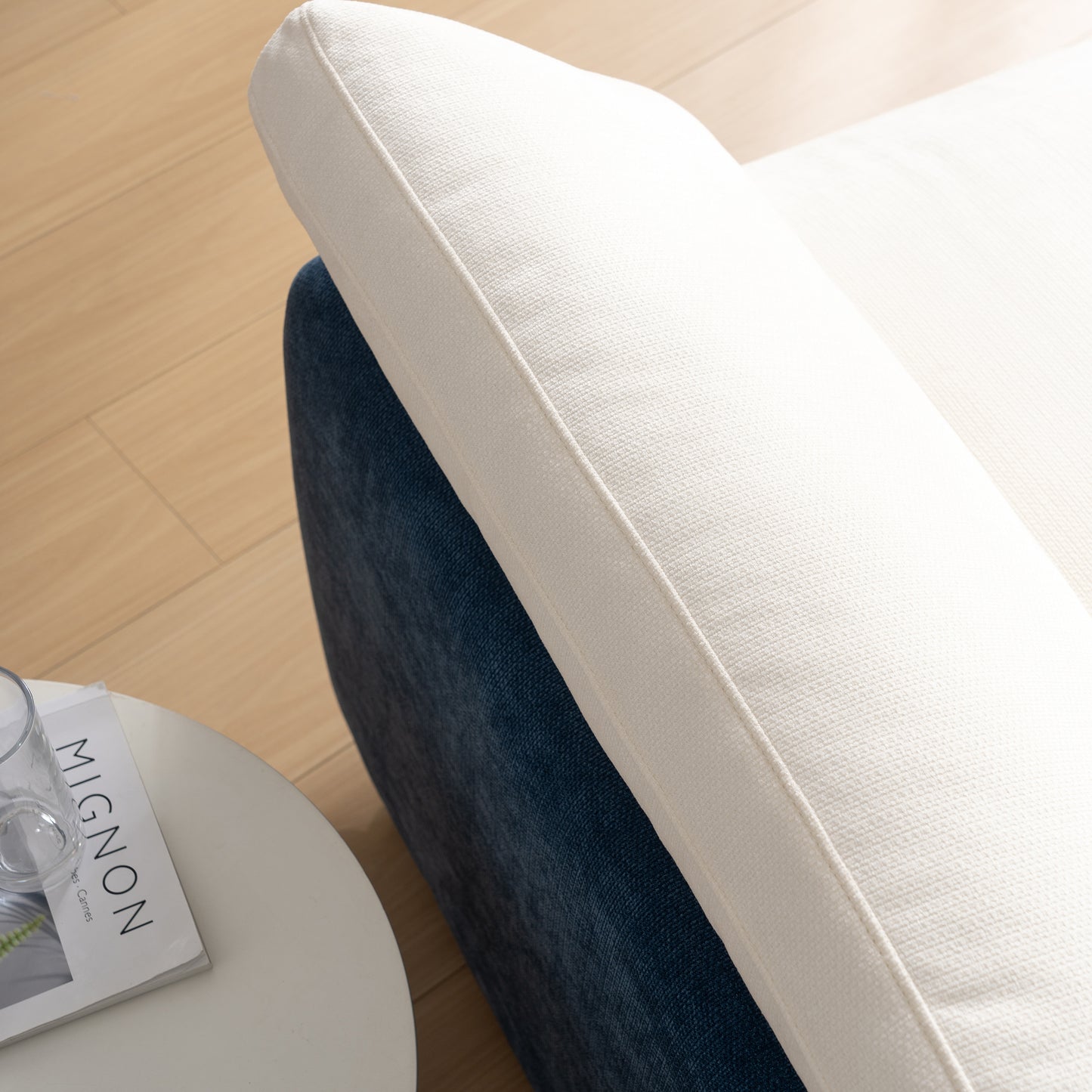 Oversized Chenille Single Sofa Chair, Blue