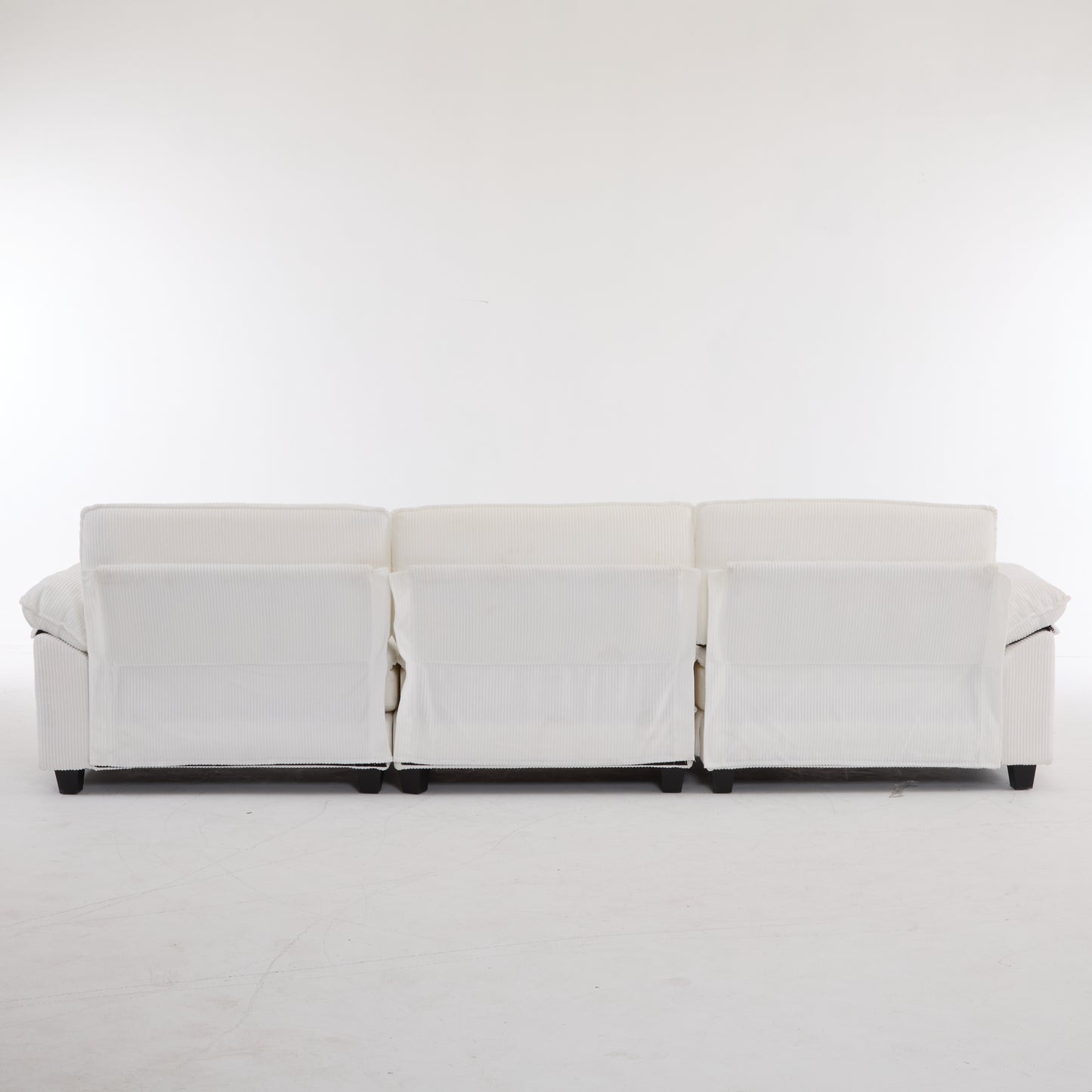 Modular Sectional Sofa with Movable Ottoman